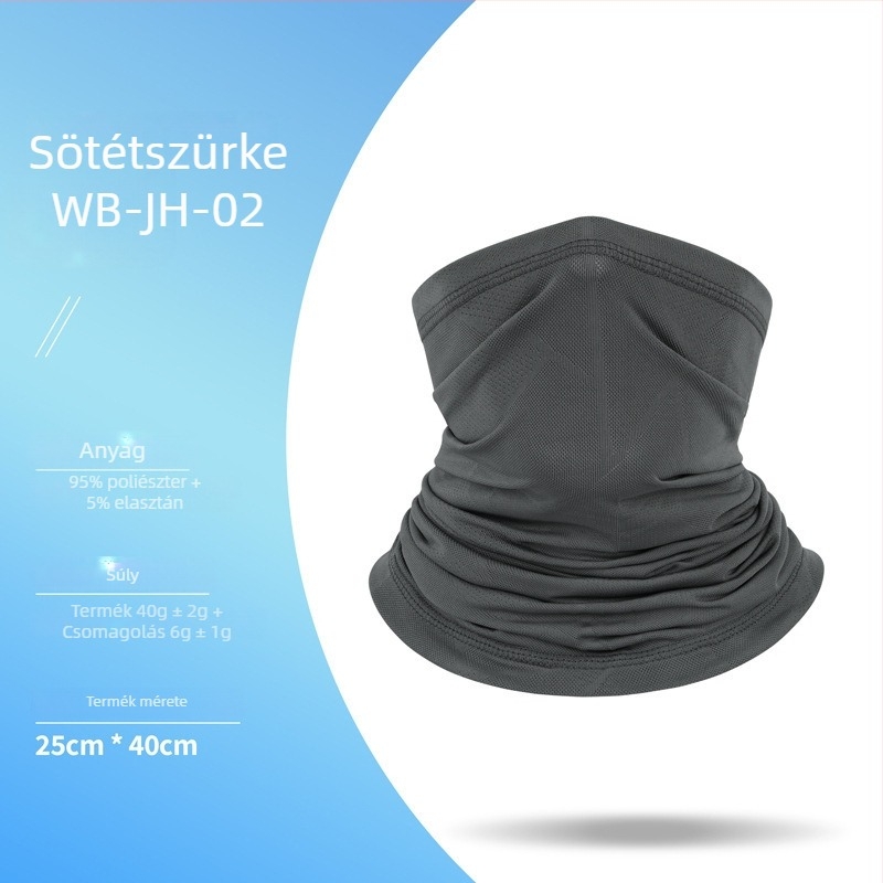 Motoros arcvédő kendő, poliészter, uniszex, MZ856