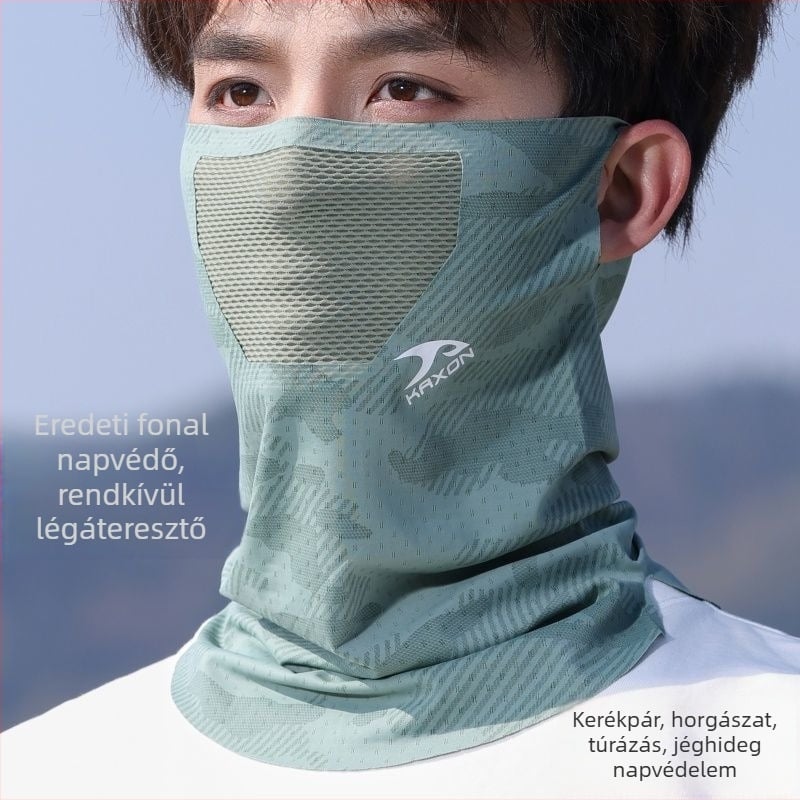 Kerékpáros maszk UV-védelemmel, lélegző nylon+spandex anyagból, félfedett kivitel, egy darabból álló kialítás
