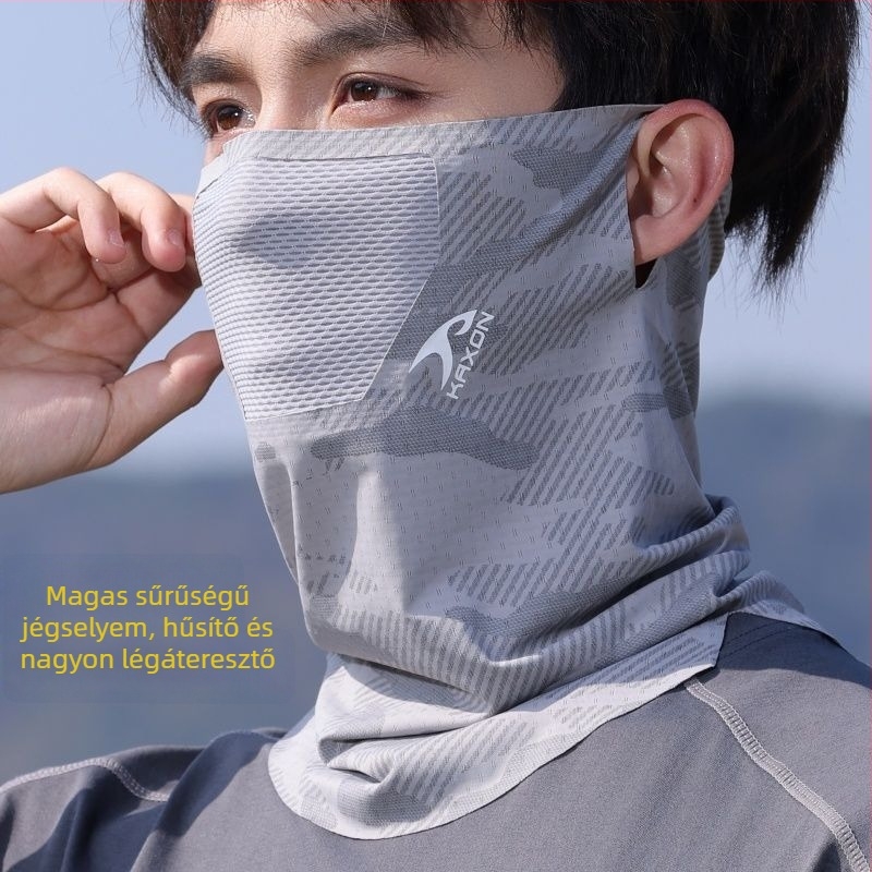 Kerékpáros maszk UV-védelemmel, lélegző nylon+spandex anyagból, félfedett kivitel, egy darabból álló kialítás