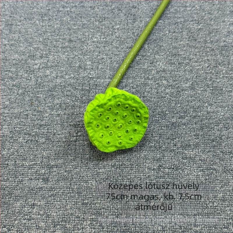 Lotus művirág élethű levél textúrával – beltéri dekoráció, esküvő és kellék fotózáshoz; Anyagok: PU, puha ragasztó, selyem virág; Készítés: stilizálás, reliefes textúra; Modell: 19022027760