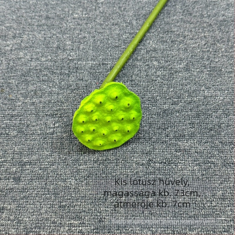 Lotus művirág élethű levél textúrával – beltéri dekoráció, esküvő és kellék fotózáshoz; Anyagok: PU, puha ragasztó, selyem virág; Készítés: stilizálás, reliefes textúra; Modell: 19022027760