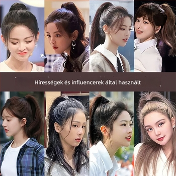 Magas lófarokhoz való hajkötő - kerek hajkötő, koreai stílus, kézzel készített, kevert anyagok