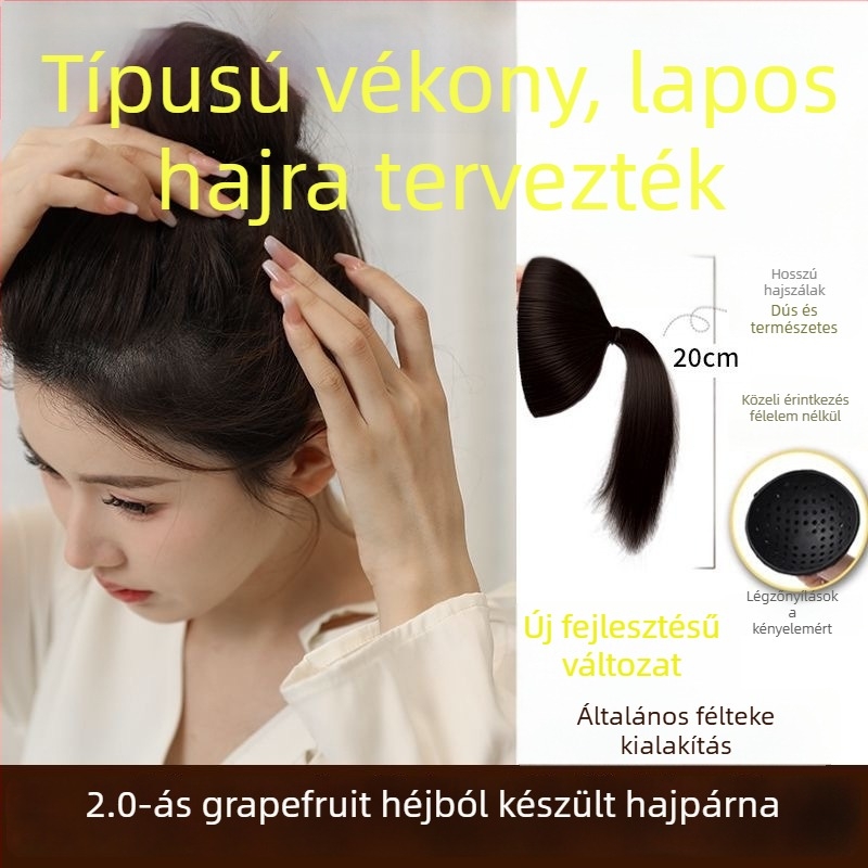 Szilikonból készült hajkiegészítő, Grapefruit Peel modell, láthatatlan felső párna a hajtövéhez, stancolt felület