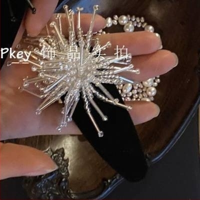 Rhinestone gyöngyös hajcsat tollakkal, kézzel készített, koreai stílusú, hajklips nőknek, friss és édes megjelenés