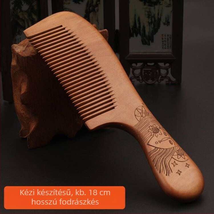 Mahagóniából készült fa fésű, eredet Zhejiang