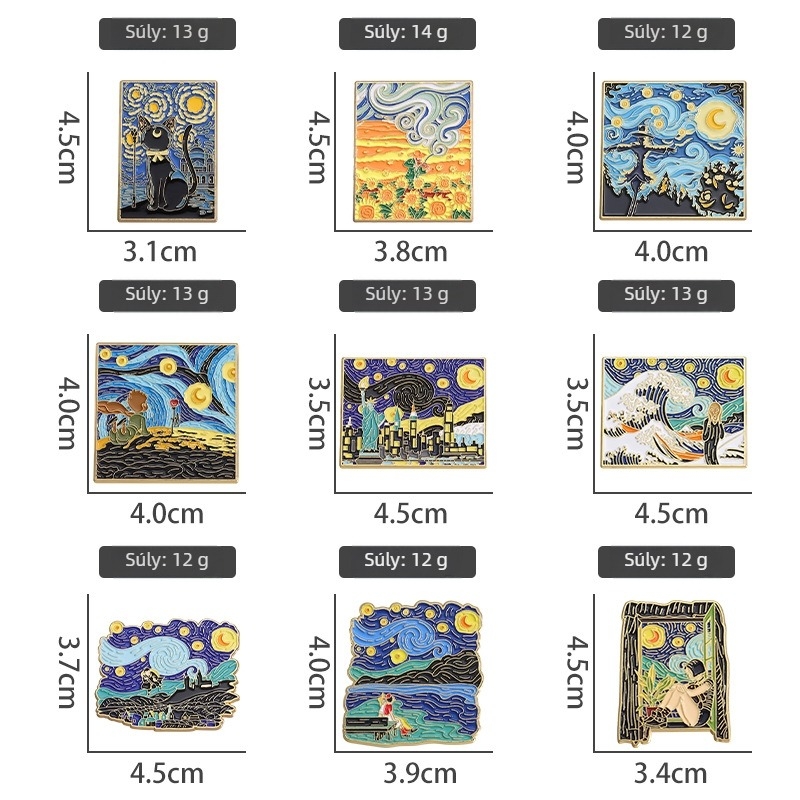 Kitűző Cartoon karakterekkel, a Fairy Tale Oil Painting sorozatból, csorgó olaj felülettel, ötvözet, XEDZ márka