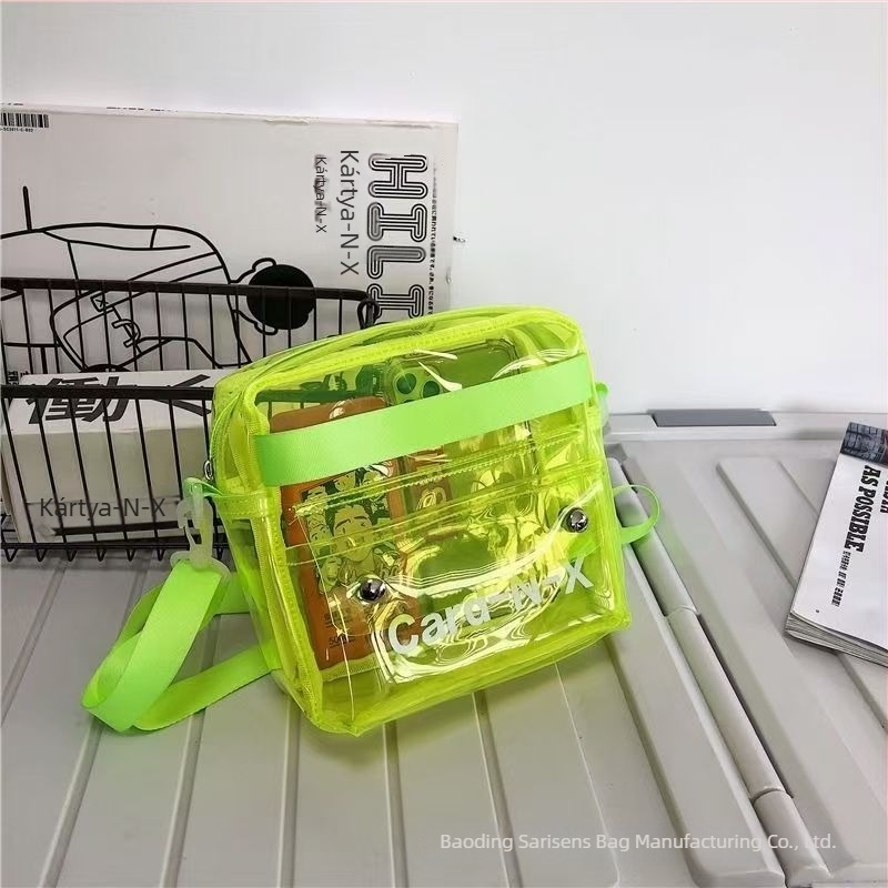 PVC Jelly hátizsák japán stílusú, csíkos mintával, 20–35L, 13 colos laptophoz