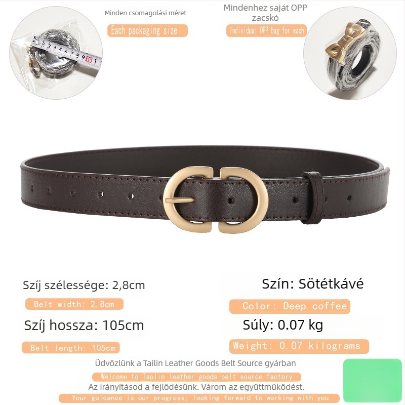 Női PU bőr öv, ötvözet csattal és tűs zárással, 2–4 cm széles, elektropolírozott felület