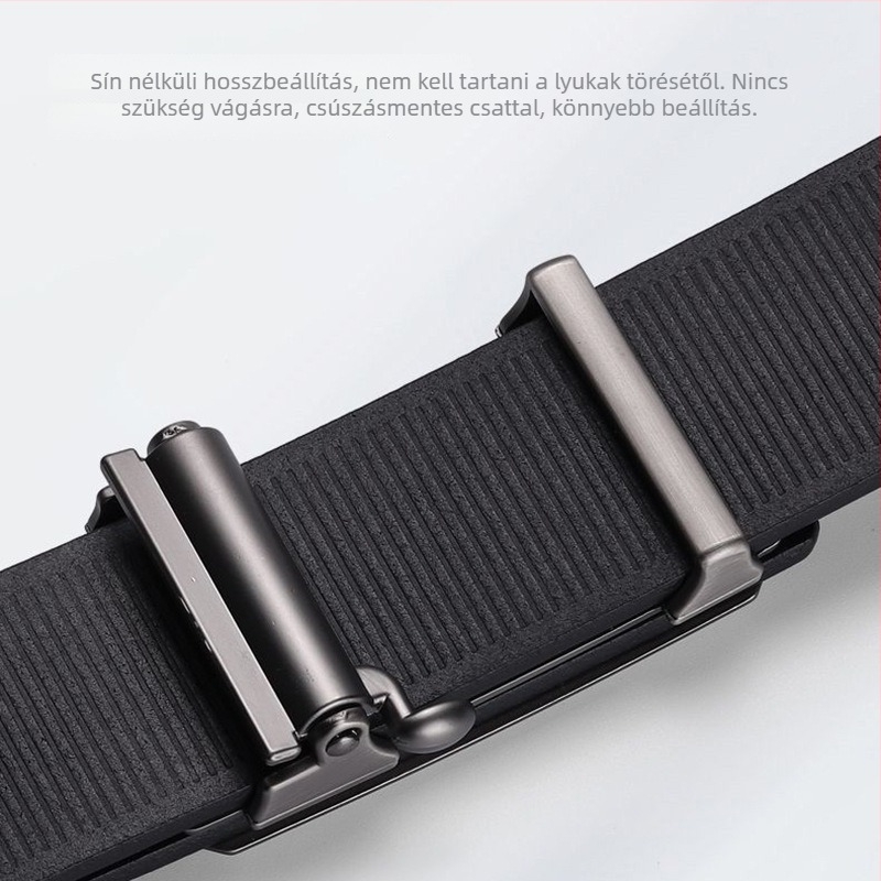 Férfi PU bőr öv automata csattal és ötvözetes csattal, Tavasz 2025, Stílus: üzleti, sokoldalú, elegáns, minimalist, hétköznapi