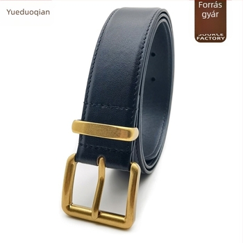 Női öv műbőrből, tűs csattal, szélesség 2–4 cm, csat anyaga: cink ötvözet, feldolgozás: lyukasztás, domborítás, galvanizálás, gyémánt motívumok.