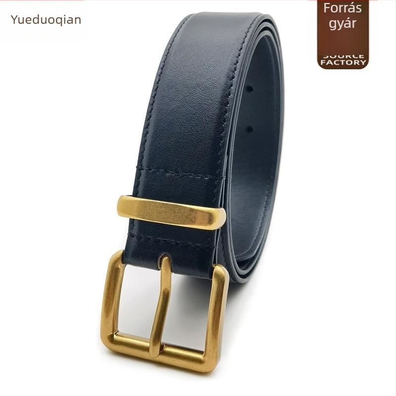 Női öv műbőrből, tűs csattal, szélesség 2–4 cm, csat anyaga: cink ötvözet, feldolgozás: lyukasztás, domborítás, galvanizálás, gyémánt motívumok.