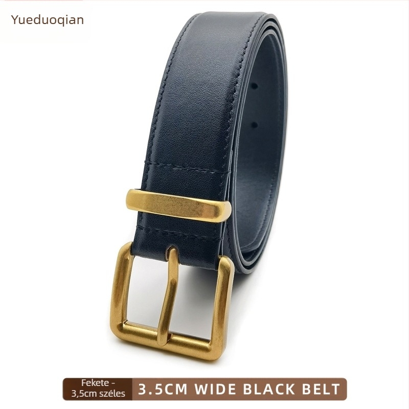 Női öv műbőrből, tűs csattal, szélesség 2–4 cm, csat anyaga: cink ötvözet, feldolgozás: lyukasztás, domborítás, galvanizálás, gyémánt motívumok.