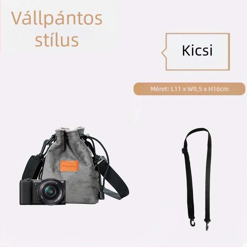 Mirrorless/SLR belső táska plüss párnázással — ultrakönnyű védőtok Nikon, Canon, Sony, Fuji számára