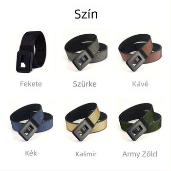 Férfi nylon fonott öv automata csattal, kézzel kötött