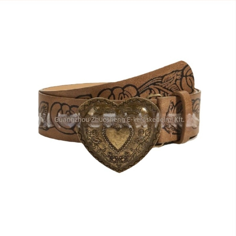 PU bőröv ötvözet csattal, snap zárás, punk street uniszex stílus