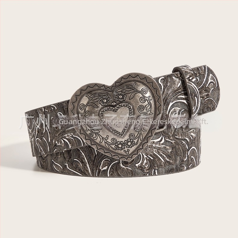 PU bőröv ötvözet csattal, snap zárás, punk street uniszex stílus