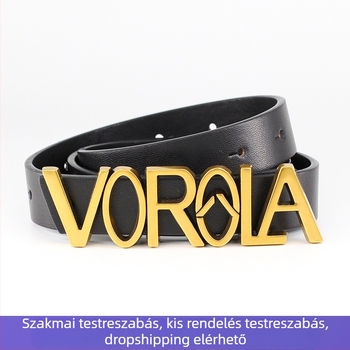 Olola női öv, valódi bőr, két réteg tehénbőrből, 2–4 cm széles, ötvözet csat
