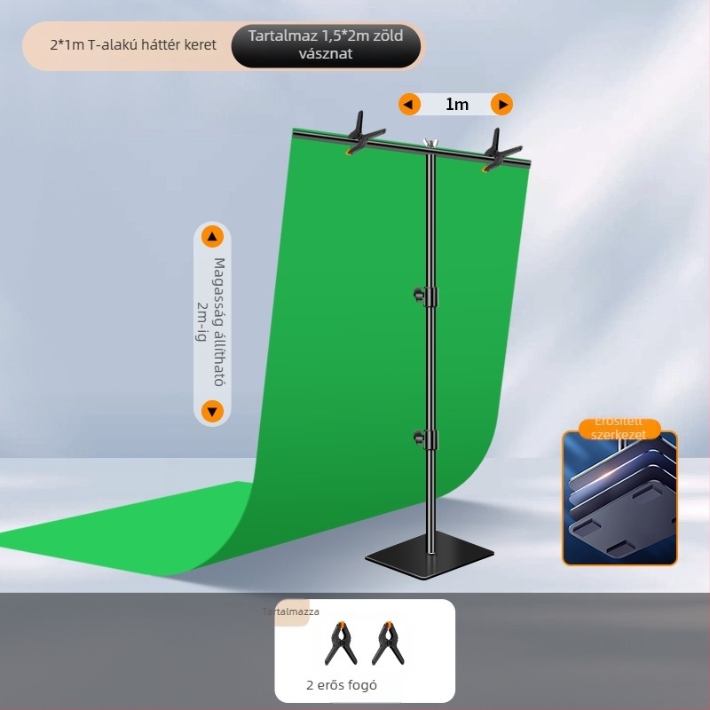 Extreme Shadow Háttérállvány Chromakey háttérrel termékfotózáshoz — vas és ABS szerkezet