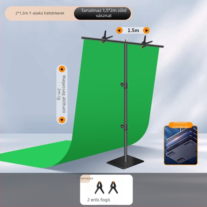 Extreme Shadow Háttérállvány Chromakey háttérrel termékfotózáshoz — vas és ABS szerkezet
