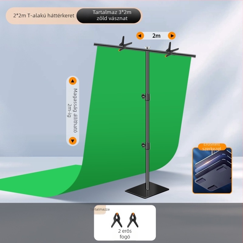 Extreme Shadow Háttérállvány Chromakey háttérrel termékfotózáshoz — vas és ABS szerkezet