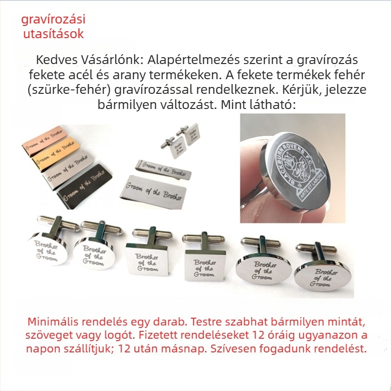 Nyakkendő klipe titánium acélból, matt felület, sík fej, uniszex, elektrolitikus bevonat, OEM/ODM