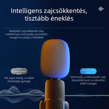 Kábeles lavalier mikrofon kapacitív kapszulával, SNR ≥ 60 dB, beépített akkumulátor nélküli