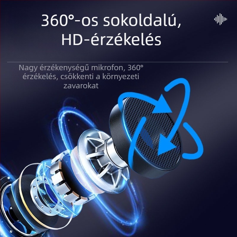 Kábeles lavalier mikrofon kapacitív kapszulával, SNR ≥ 60 dB, beépített akkumulátor nélküli