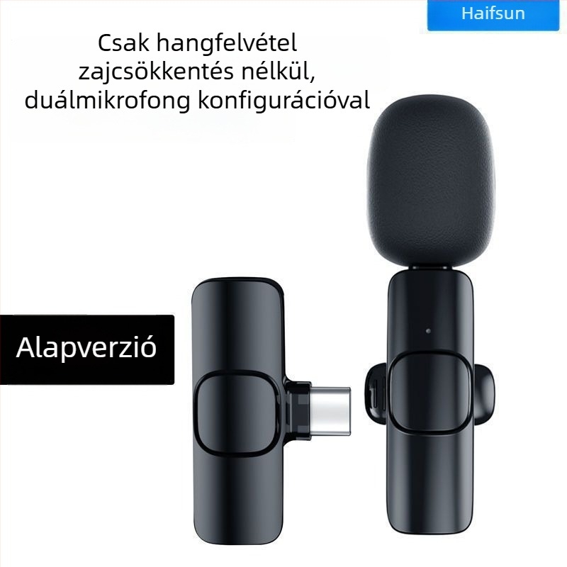 Kábeles lavalier mikrofon kapacitív kapszulával, SNR ≥ 60 dB, beépített akkumulátor nélküli