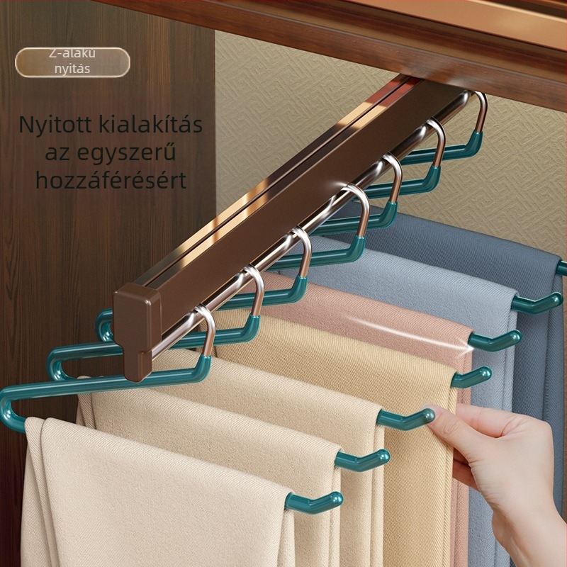 Libaalakú rozsdamentes acél szárító klipsz, csúszásmentes és nyom nélkül kialakítás, nadrágokhoz, sálakhoz és nyakkendőkhöz (Modell 0, 160 darabos csomag, modern egyszerű stílus)