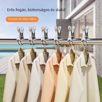 Rozsdamentes acél ruhaklip, nem hajlítható, modern minimalist stílus, alkalmas fehérneműre, zoknikra és ingre