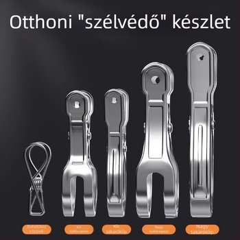 Rozsdamentes acél ruhaklip, nem hajlítható, modern minimalist stílus, alkalmas fehérneműre, zoknikra és ingre