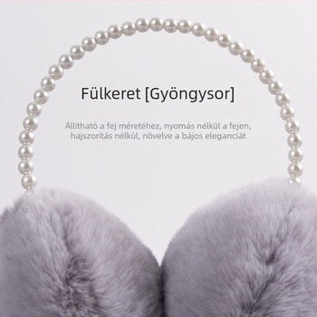 Uniszex téli fülmelegítő — poliészter, felnőtteknek, téli szezon, melegen tart