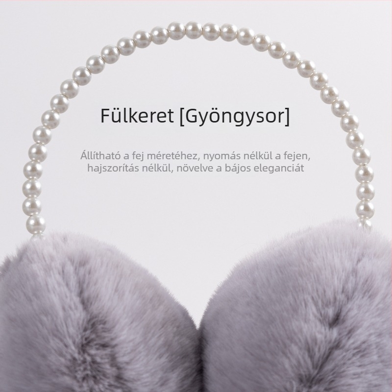Uniszex téli fülmelegítő — poliészter, felnőtteknek, téli szezon, melegen tart