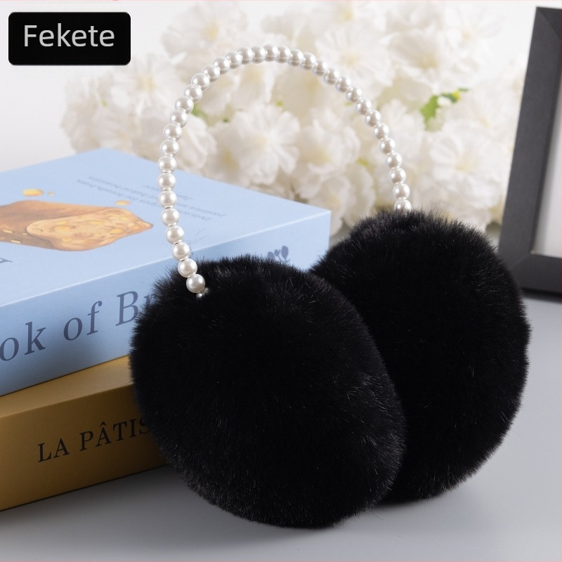 Uniszex téli fülmelegítő — poliészter, felnőtteknek, téli szezon, melegen tart