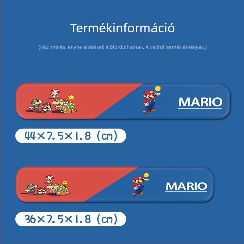 Billentyűzet- és egércsukló alátámasztó párna — szilikon memóriahab, kétoldalas rajzfilm téma, csúszásmentes, kopásálló, könnyen tisztítható