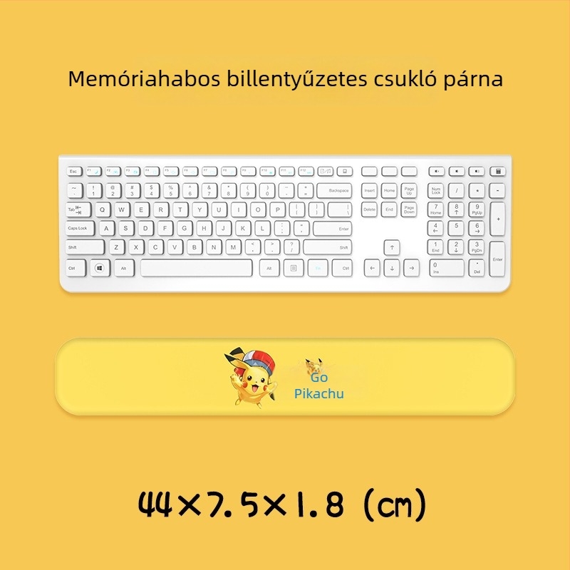 Billentyűzet- és egércsukló alátámasztó párna — szilikon memóriahab, kétoldalas rajzfilm téma, csúszásmentes, kopásálló, könnyen tisztítható