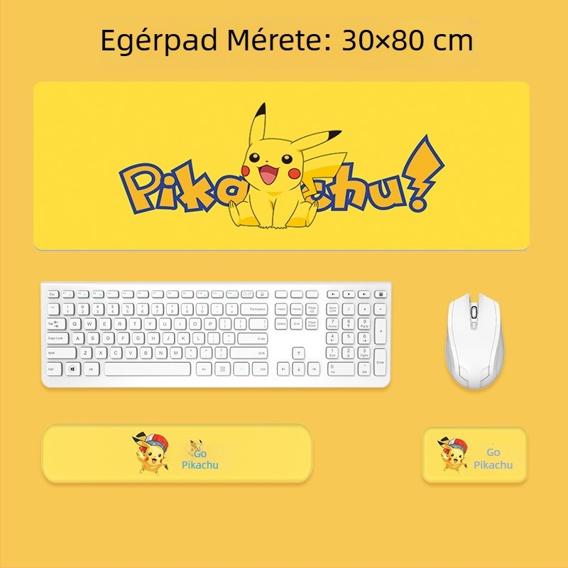 Billentyűzet- és egércsukló alátámasztó párna — szilikon memóriahab, kétoldalas rajzfilm téma, csúszásmentes, kopásálló, könnyen tisztítható