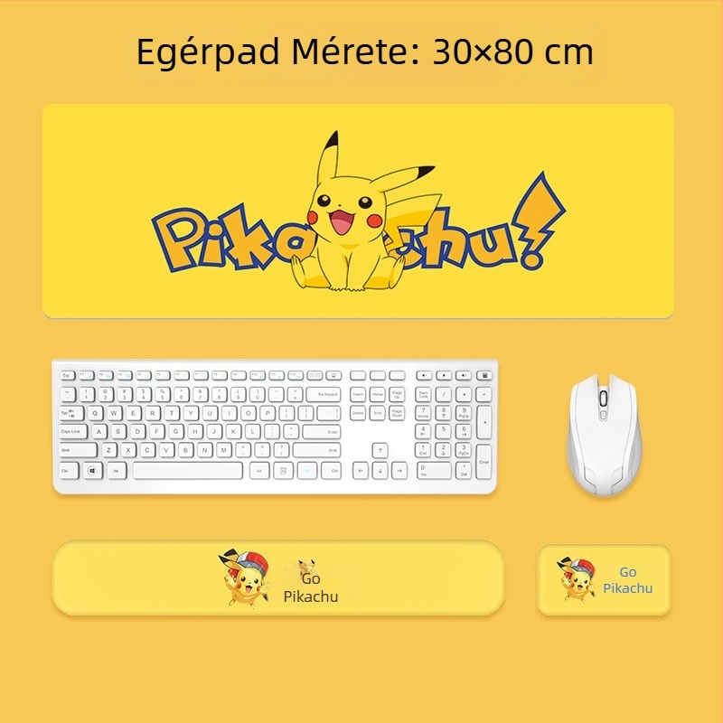 Billentyűzet- és egércsukló alátámasztó párna — szilikon memóriahab, kétoldalas rajzfilm téma, csúszásmentes, kopásálló, könnyen tisztítható