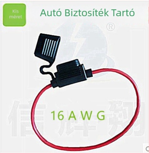 XHX002 Autóbiztosítókosár vízálló vezetékekkel, 12 AWG, HH modell, hőmérséklet-tartomány 80