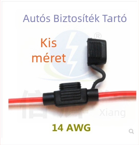 XHX002 Autóbiztosítókosár vízálló vezetékekkel, 12 AWG, HH modell, hőmérséklet-tartomány 80