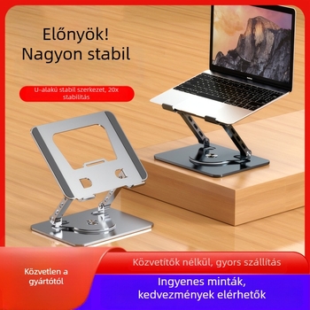 Laptop állvány ötvözött acélból, modell J29, márka Into the deer, laptopokhoz, tömege 1680 g