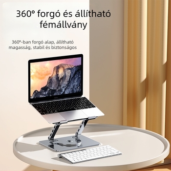 Laptop állvány ötvözött acélból, modell J29, márka Into the deer, laptopokhoz, tömege 1680 g