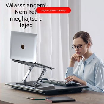 Laptop állvány ötvözött acélból, modell J29, márka Into the deer, laptopokhoz, tömege 1680 g
