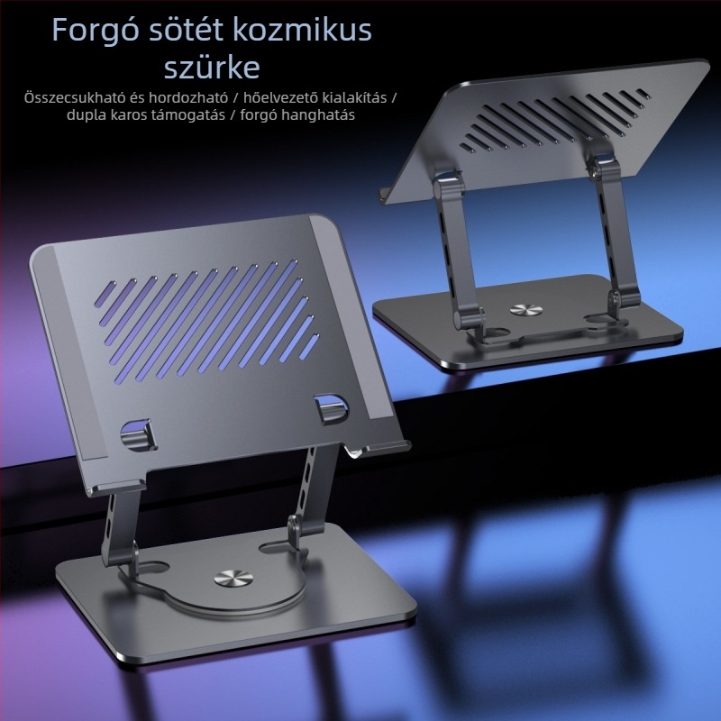 Laptop állvány ötvözött acélból, modell J29, márka Into the deer, laptopokhoz, tömege 1680 g