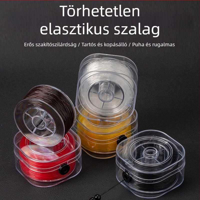 Átlátszó kristályos elasztikus zsinór gyöngyök fűzéséhez, kopásálló Buddha gyöngyökhöz és karkötőkhöz