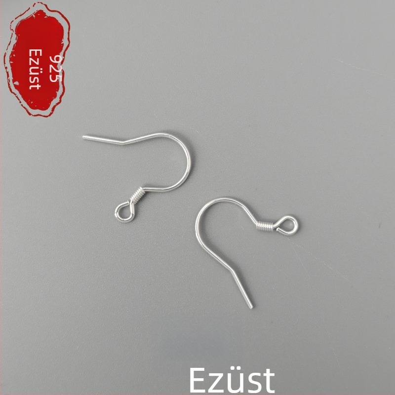 S925 sterling ezüst fülhorgó kiegészítők, nyitott gyűrű DIY anyagok, kínai stílusú ékszer alkatrészek