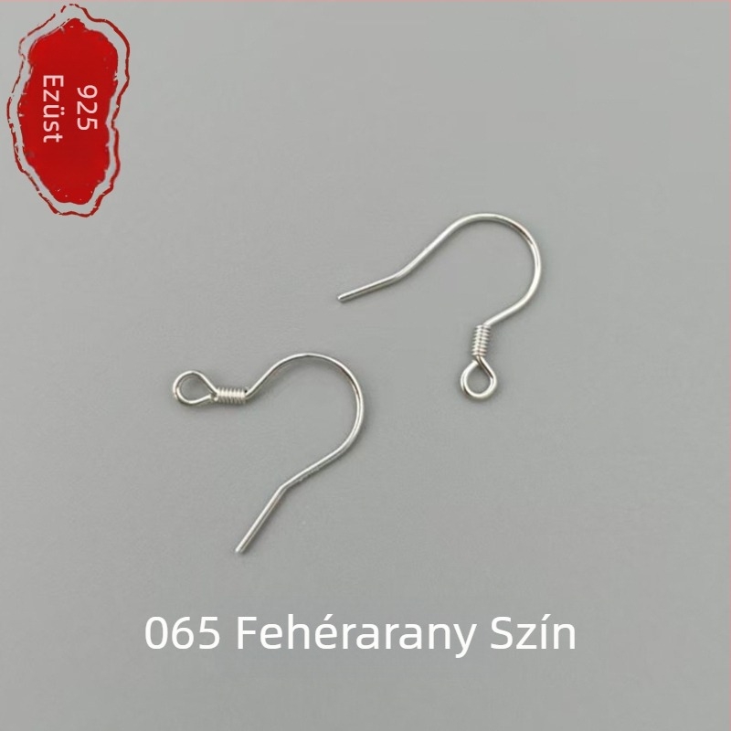 S925 sterling ezüst fülhorgó kiegészítők, nyitott gyűrű DIY anyagok, kínai stílusú ékszer alkatrészek