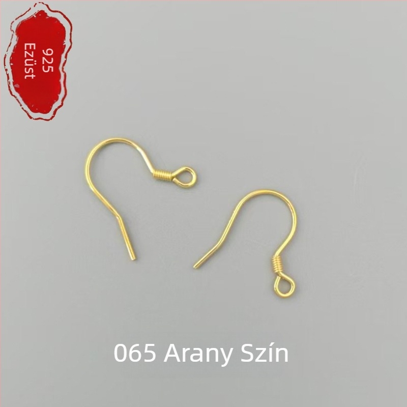 S925 sterling ezüst fülhorgó kiegészítők, nyitott gyűrű DIY anyagok, kínai stílusú ékszer alkatrészek
