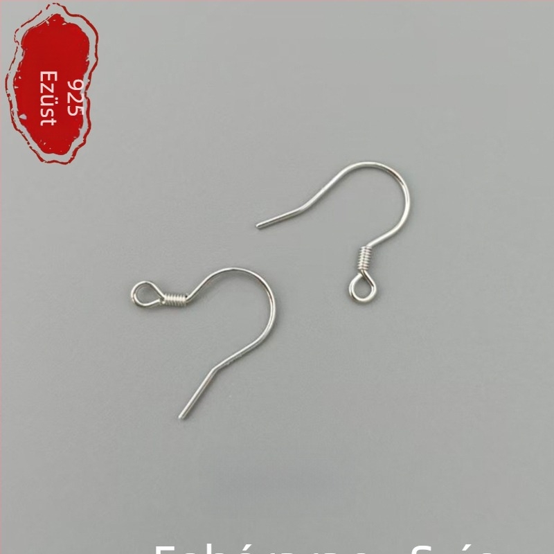 S925 sterling ezüst fülhorgó kiegészítők, nyitott gyűrű DIY anyagok, kínai stílusú ékszer alkatrészek