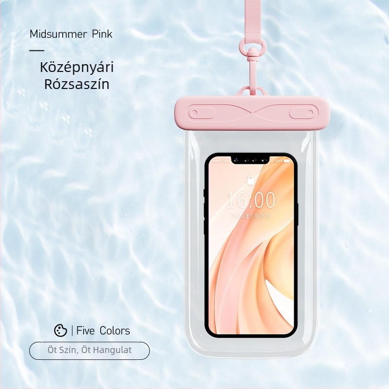 Érintőképernyős vízálló telefon tok, 8-as szintű vízállóság, kültéri úszáshoz, búvárkodáshoz és alámerüléses fotózáshoz, hordozható